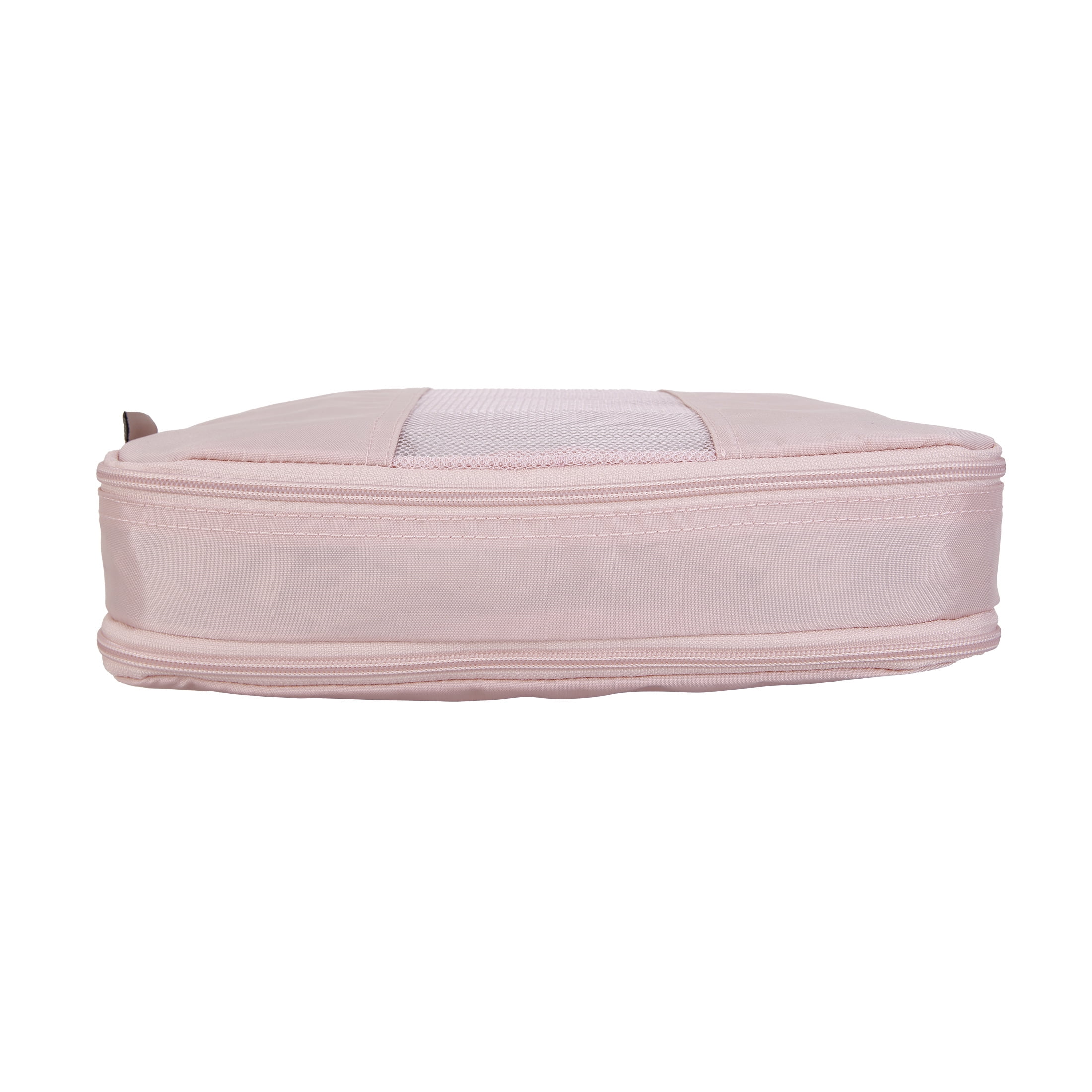 btL Brand 4 Piece Nylon Mesh Front Zippered Expandable Compression Packing Cubes, Rose Smoke
