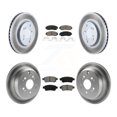 thumbnail image 1 of Transit Auto Front Rear Coated Disc Brake Rotors and Semi-Metallic Pads Kit for Car 2005-2010 Honda Odyssey KGS-100868, 1 of 11