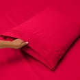 thumbnail image 5 of 1800 Thread Count 4 Piece Deep Pocket Egyptian Comfort Bedroom Bedding Sheet Set California King Size Hot Pink Colour, 5 of 6