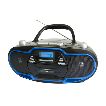 Supersonic Portable MP3/CD Player with USB/AUX Inputs, Cassette Recorder & AM/FM Radio