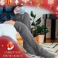 thumbnail image 6 of Goose Down Christmas Knee Socks, Plush Stockings with Soft Cozy Over-The-Knee Long Tube Design for Cold Weather, Holiday Gift Socks for Women Men, 6 of 8