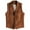 Orange #01, variant on Mens Casual Vests Herringbone Tweed Waistcoat Vintage V-Neck Retro Wedding Travel Workwear Vest With Pockets