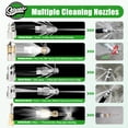 thumbnail image 4 of Sewer Jetter Kit for Pressure Washer, 50FT High Pressure Drain Cleaning Hose with Rotating, Corner & Button Nozzles, 5800 PSI Water Jet Sewer Cleaning Tool, 4 of 7