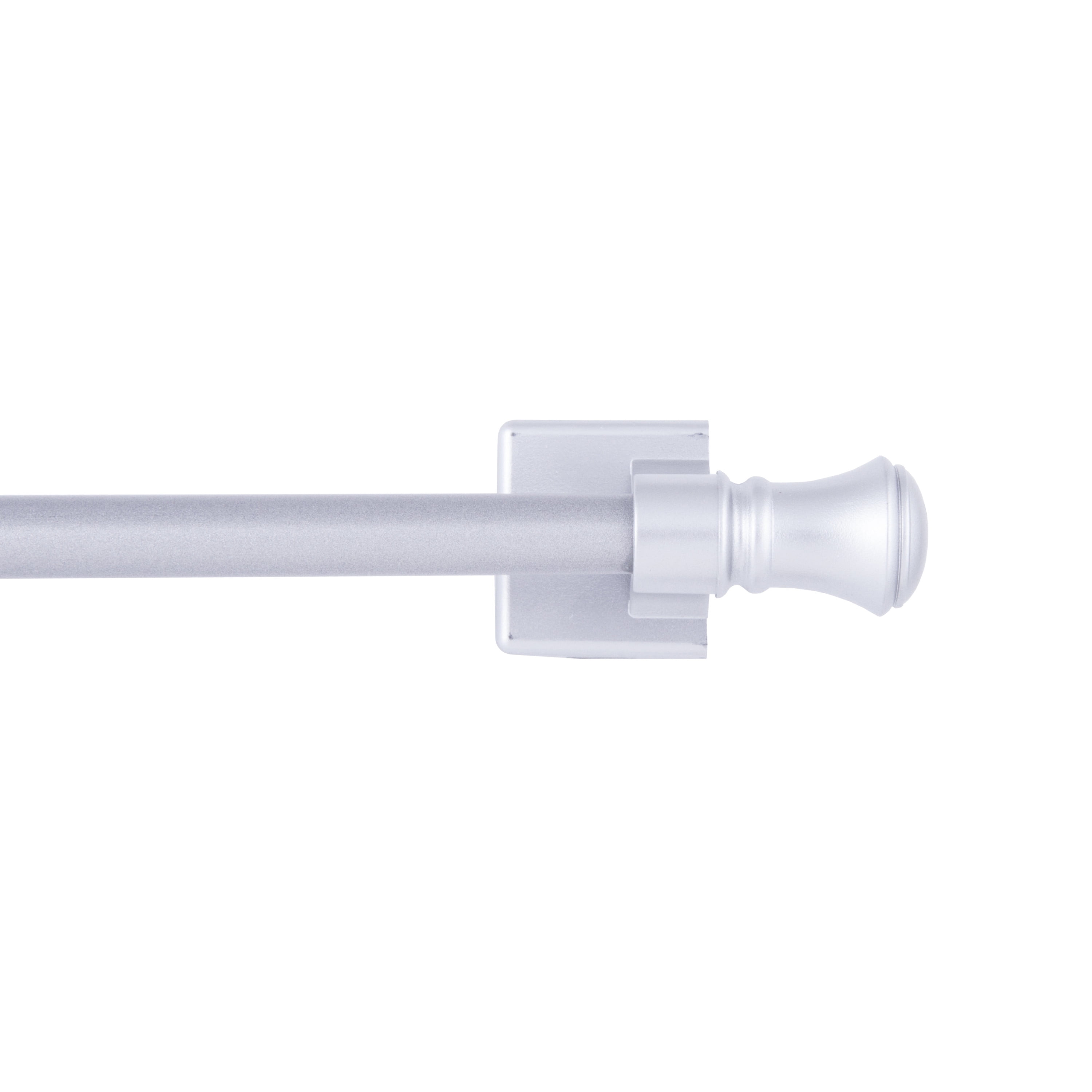 16-28" White Kenney 7/16" Multi-Use Adjustable Petite Cafe Magnetic Rod 