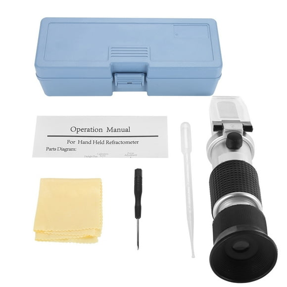 Refractometer, 58~92% Wort Specific Gravity Refractometer Handheld Refractometer Fits for Beer, Sugar, Food, Fruit, Beverages Honey