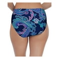 thumbnail image 2 of ISLAND ESCAPE Women's Navy Paisley Stretch Lined Bikini Full Coverage Sea Breeze High Waisted Swimsuit Bottom 10, 2 of 2