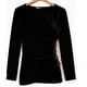thumbnail image 3 of Karight Women's Wrap Deep V Velvet Tops Dressy Sexy Button Side Party Blouse Long Sleeve Elegant Business Casual Shirts, 3 of 3