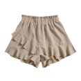 thumbnail image 4 of Riforla Women's Casual Loose Peplum High Waisted Shorts for Women Khaki L, 4 of 4