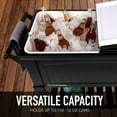 thumbnail image 6 of Permasteel 80-Qt Antique Outdoor Steel Patio Cooler on Wheels, Rolling Cooler Cart, Wooden Teak Style, Black, 6 of 11