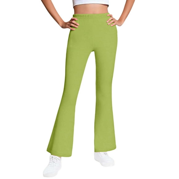 FAIWAD Girls Flare Leggings Fleece Lined High Waist Bell Bottom Pants Fall Winter Warm Workout Activewear