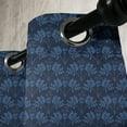 thumbnail image 3 of Ambesonne Blue Grommet Curtain, Ocean Inspired Flowers, 50" x 96", Dark Blue Violet Blue, 3 of 6