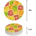 thumbnail image 1 of RYLABLUE Lemon Set of 8 Round Coaster for Drinks, Absorbent Ceramic Stone Coasters Cup Mat with Cork Base for Home Kitchen Room Coffee Table Bar Decor, 1 of 4