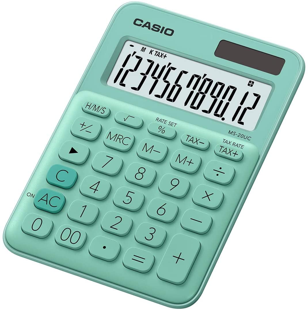 Casio MS-20UC-GN Colorful calculator MS20UC Green 