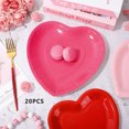 thumbnail image 3 of Gupgi 20pcs Disposable Tableware Set, Heart Shape Plates or Napkins Valentine's Day Party Supplies Photography Props, 3 of 6