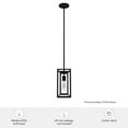 thumbnail image 7 of Hunter - Doherty 1-light Natural Black Iron, Mini Pendant Light, Dimmable, Casual Style, Rectangle Shaped, for Bedrooms, Dining, Living Rooms - 19755, 7 of 7