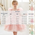 thumbnail image 3 of ATORRE Flower Girls Dress Round Neck Puff Sleeve Stylish Princess Dresses for Wedding Birthday Holiday, Girl's Formal Dress Hot Pink 1-2 Years, 3 of 9