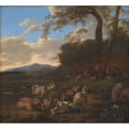 thumbnail image 3 of Jacob van der Does the elder 13x12 Black Modern Framed Museum Art Print Titled - The Flock of Sheep (1661), 3 of 5
