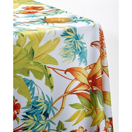 Tommy Bahama Tortuga Indoor Outdoor Water Repellent Tablecloth 60" X