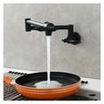 thumbnail image 4 of Wall Mount Kitchen Faucet Double Joint Swing Arm Pot Filler Sink Faucet, Matte Black ,High Water Flow Rate, 4 of 7