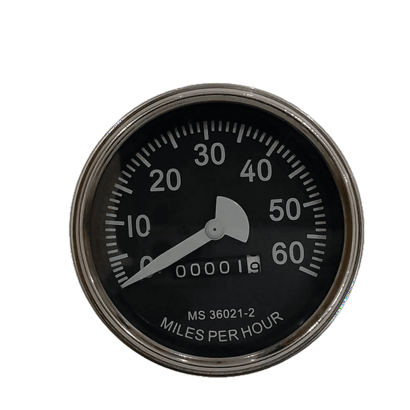 Speedometer for Willys 60 mph Black