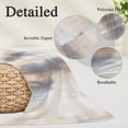 thumbnail image 6 of Beige Gray Throw Pillow Cover, Pillowcase Protectors with Zipper, Breathable Decorative Lumbar Pillow Case Cover, Abstract Grunge Mottled Neutral Texture Pillow Shams for Couch Sofa 16x24Inch, 6 of 8