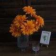 thumbnail image 5 of BalsaCircle 2 Orange 20" Silk Dahlia Bushes Artificial Flowers, 5 of 8