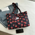 thumbnail image 4 of SUNHUFA Cute Cherry Strawberry Print Shoulder Bag Large Capacity Shopping Bag for Women, 4 of 10