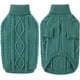 thumbnail image 4 of Suéter para perro Ropa de invierno para cachorros, suéter de punto suave y cálido con cuello alto para gatos, jersey, ropa navideña para mascotas para perros pequeños y medianos, verde pavo real M, 4 of 4