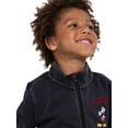 thumbnail image 2 of Mickey Mouse Toddler Boy Washed Graphic Print Zip Up Jacket, Sizes 12M-5T, 2 of 6