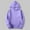 Purple(New), variant on PNTUTB Women's Fashionable Casual Loose Hooded Sweatshirt Versatile Layering Comfortable Sweatshirt