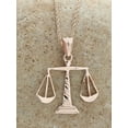 thumbnail image 4 of AFFY 14K Rose Gold over 925 Sterling Silver Scales of Justice Pendant Necklace, 4 of 8