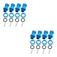 thumbnail image 4 of VONKY 4 Pcs Adaptateur de Moyeu de Roue 17mm Extension Conversion Bleu 31mm 2Ensemble, 4 of 6