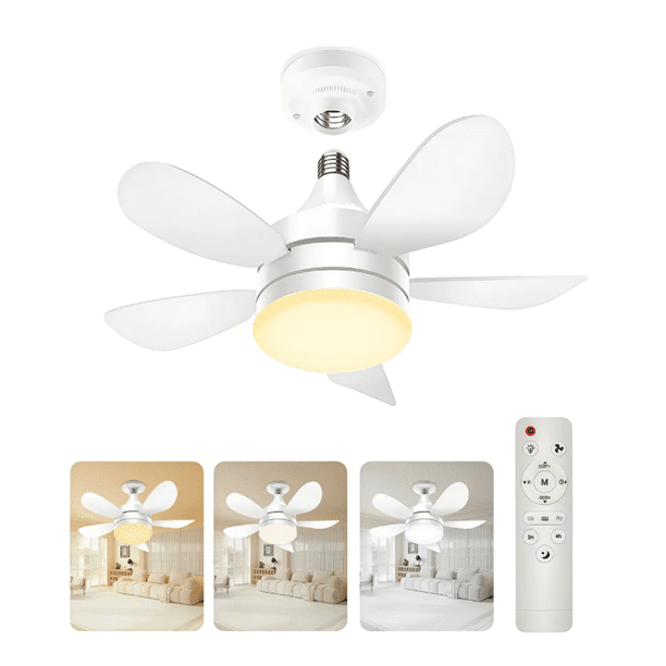 Ventilador De Techo Lampara 6 Aspas Control Remoto 3 Velocidades