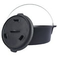 thumbnail image 2 of Cast Iron Dutch Oven with Skillet Lid, 12 Quart - Camping Pot for Fireplace, BBQ, Baking, 2 of 9