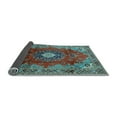 thumbnail image 2 of Ahgly Company Indoor Rectangle Medallion Light Blue Traditional Area Rugs, 2' x 4', 2 of 4