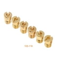 thumbnail image 6 of Ziuscore 6 Pieces/Set Motorcycle Carburetor Jets Motorbike Carb Copper Nozzles M5x0.8mm Thread Replacement for GY6 125cc/150cc/CG125cc Type 105-118, 6 of 6