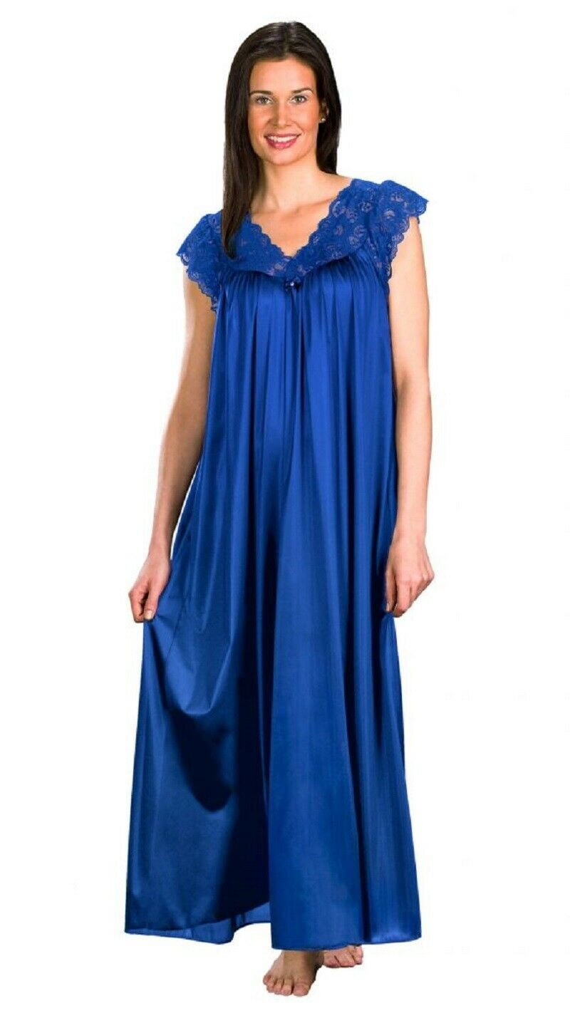 Shadowline Shadowline Long Lace Cap Sleeve Nightgown 32737