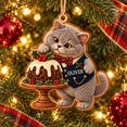2-Layer Wooden Ornament Personalized British Shorthair Pudding ...