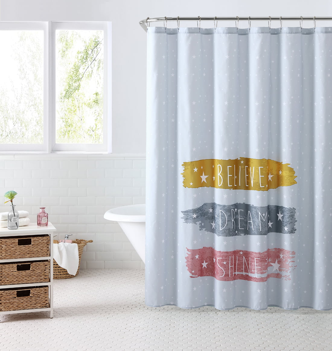 Bath Rug And Hooded Bath Towel 3PC New Shopkins Bathroom Shower Curtain 