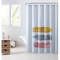 Your Zone Believe, Dream, Shine Microfiber Fabric Shower Curtain