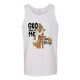 thumbnail image 2 of Wild Bobby God Made Me This Way Cross with Sunflowers Inspirational/Christian Men Tank Top, White, X-Large, 2 of 6