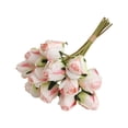 thumbnail image 2 of AOMXGD 12 Heads Burnt Artificial Angola Rose Bouquet 4 Colors Vintage Faux Silk Rose Flower Bundle For Dining Table Home Wedding Photo Props Decor, 2 of 6