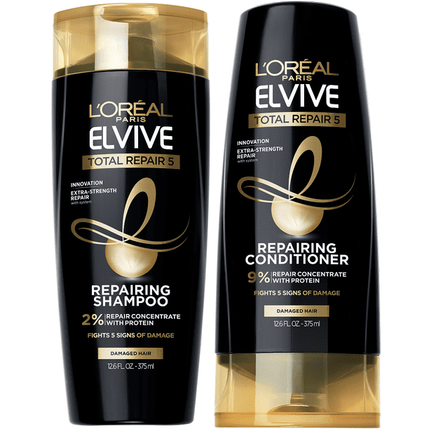 L'Oreal Paris Elvive Total Repair 5 Repairing Shampoo and 2 Set - Walmart.com