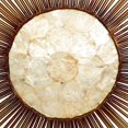 thumbnail image 5 of DecMode Copper Metal Sunburst Wall Decor with Cream Capiz Shell Center, 5 of 14