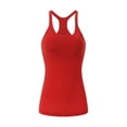 thumbnail image 1 of Chaleco de yoga largo básico de primavera y verano para mujer, ropa deportiva para correr y fitness con almohadilla para el pecho, parte superior cruzada con espalda en I para mujer, 1 of 6