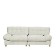thumbnail image 6 of JONPONY 87.7 " Could Sectional Sofa, Love seat sofa, frosted velvet minimalist modern sofa, suitable for living room, apartment, bedroom, office,Beige, 6 of 9