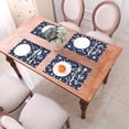 thumbnail image 6 of LNWH Abstract Flower Petal Pattern Placemats, 4 PCS Heat Resistant Washable PVC Table Mats, 18"x12", 6 of 6
