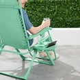 thumbnail image 6 of PINDEE Adjustable Zero Gravity Chair, Monochromatic Color Folding Patio Recliner w/Side Tray, Headrest The appearance is exquisite, fashionable, and high-end.- Mint, 6 of 7