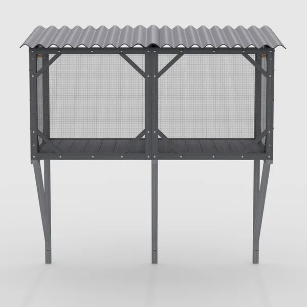 Cat Window Box, 43.3" Catio Outdoor Cat Enclosure with Bug Proof Net for Sunbathing, Napping & Viewing, Window Perch for Large Indoor Cats - All Weather Use, Cat Cage
