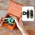 thumbnail image 4 of Uxcell Small Hinges for Wooden Box,Vintage Engraved Latch Hook Hasp with Screws for Jewelry Box Bronze, 4 of 7